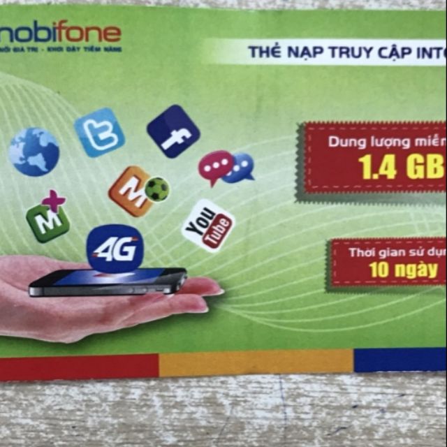 Bán sỉ thẻ data Mobi 1.4gb 10 ngày