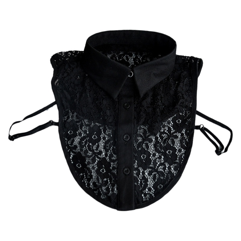 Áo Sơ Mi Phối Ren Mỏng Nửa Lớp Cơ Bản Dành Cho Nữ Văn Phòng