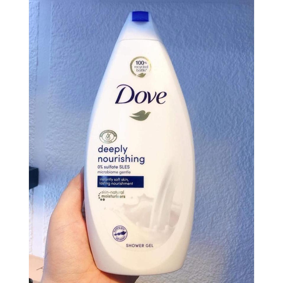 Sữa tắm dưỡng ẩm Dove Shower Gel Deeply Nourishing 500ml của Đức