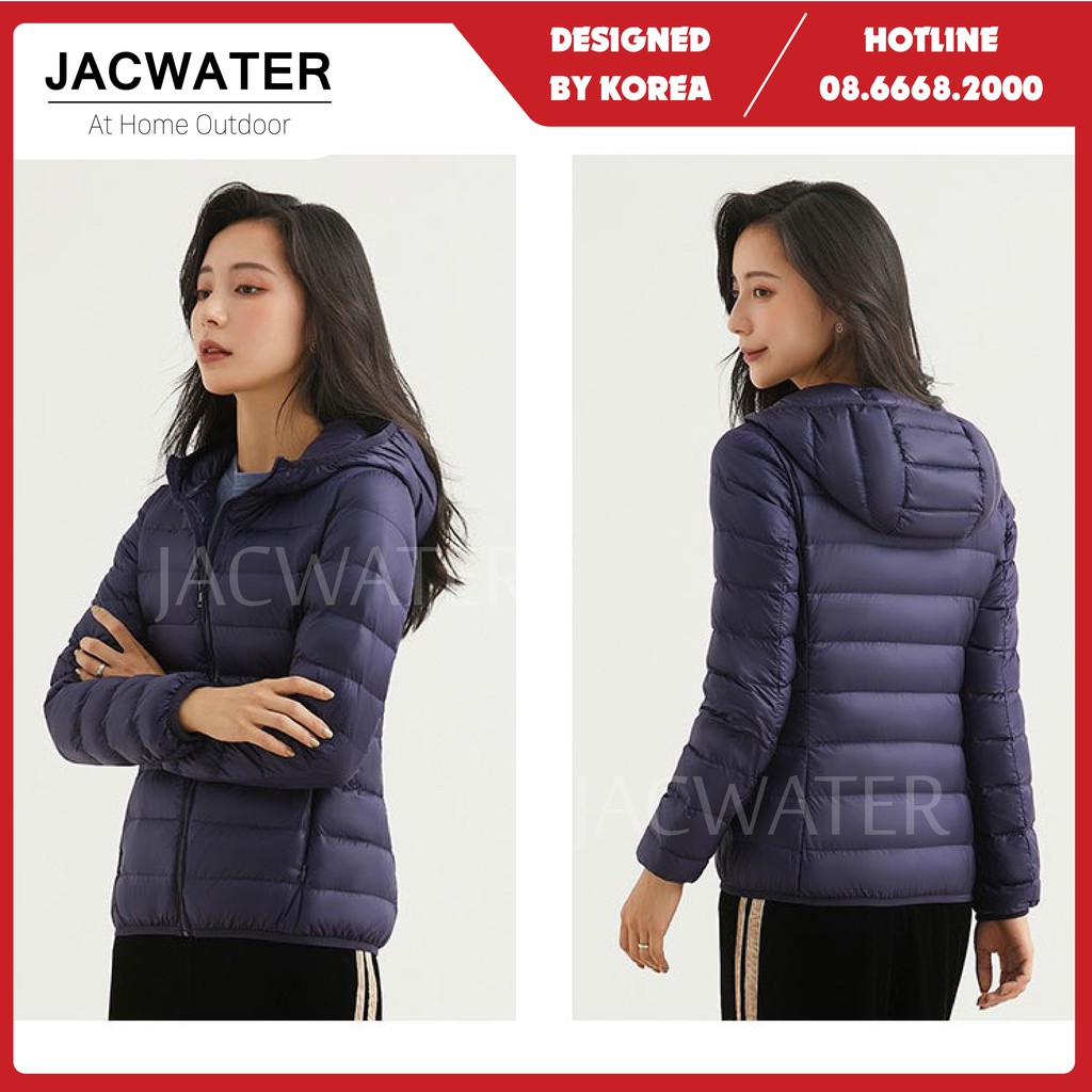 Áo phao nữ siêu nhẹ chống nước, có mũ thời trang JACWATER V600 | BigBuy360 - bigbuy360.vn