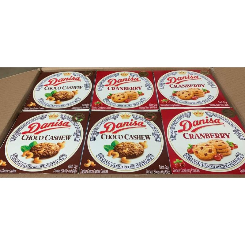 BÁNH QUY DANISA SOCOLA HẠT ĐIỀU  HỘP 90GR