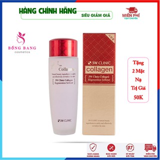 [Chính Hãng Hàn Quốc] Nước hoa hồng - Nước hoa hồng dưỡng da săn chắc chống lão hóa Collagen 3W CLINIC 150ml
