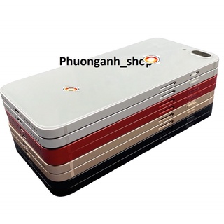 Vỏ vuông dành cho 7plus và 8plus lưng kính ( đỏ, vàng, đen, trắng )