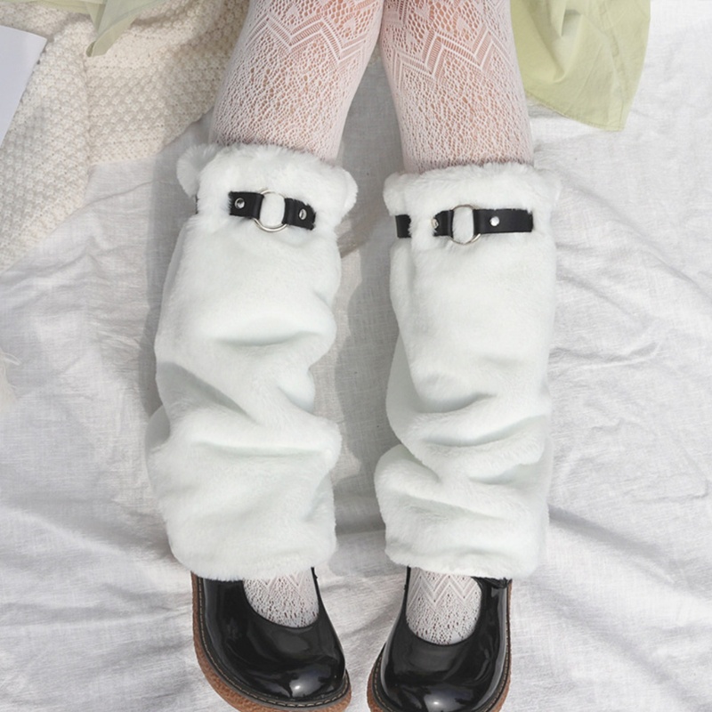 Vớ ống cao vải lông ấm áp phong cách Lolita xinh xắn thời trang mùa đông cho nữ