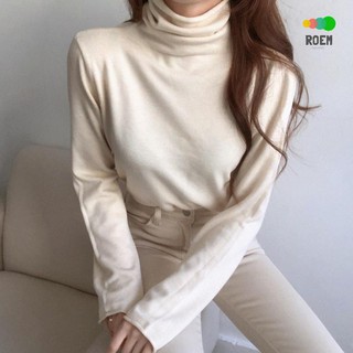 Áo Len Cổ Lọ Tay Dài Dáng Ôm Đơn Giản Phong Cách Hàn Quốc