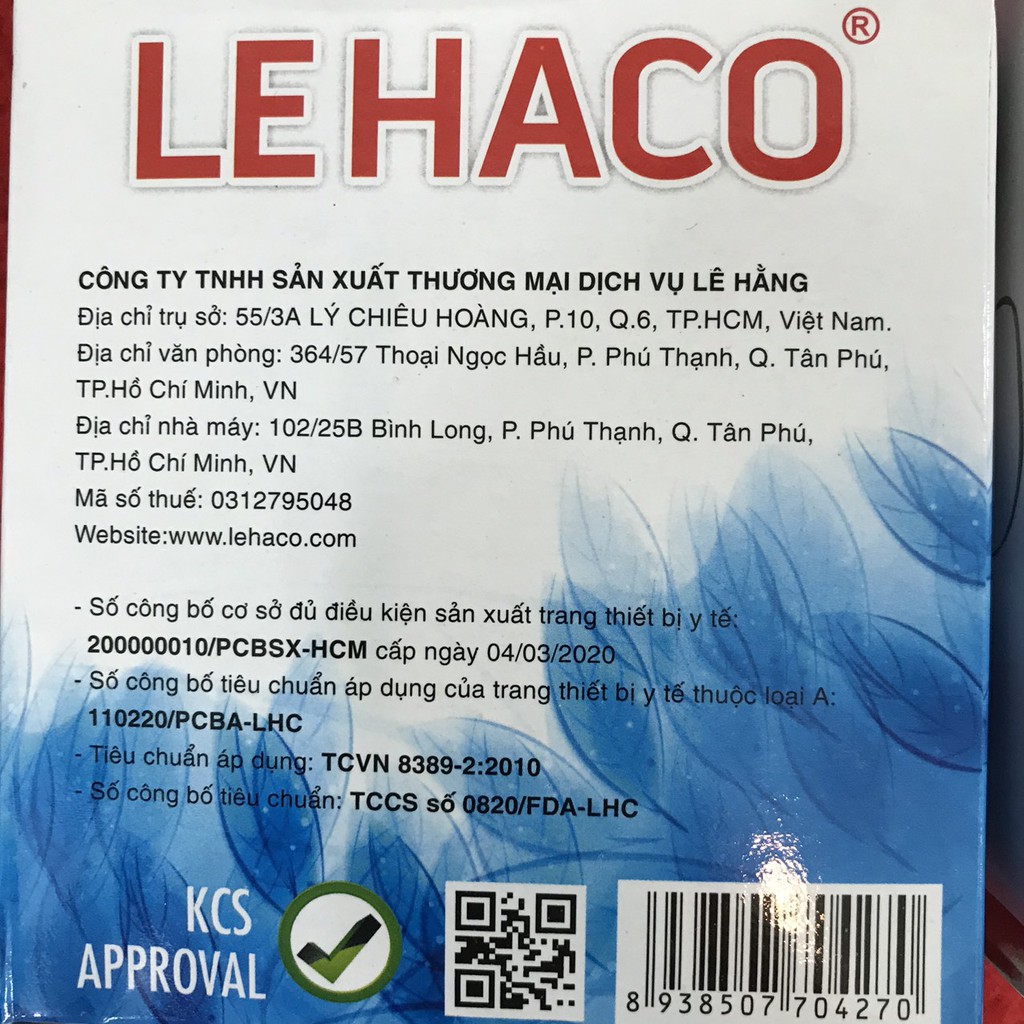 Khẩu Trang Y Tế 4 Lớp Kháng Khuẩn Cao Cấp Than Hoạt Tính LEHACO  50 cái / 1 hộp | BigBuy360 - bigbuy360.vn