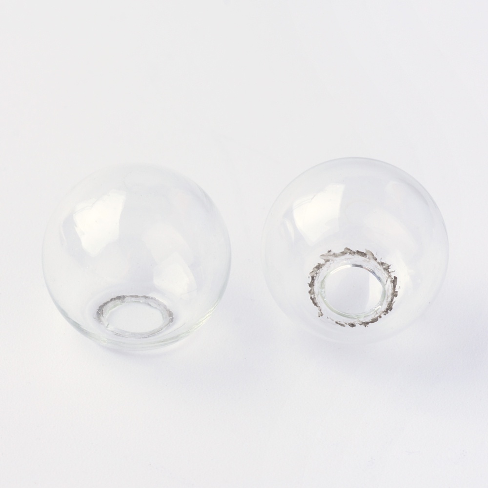 Set 5-100 Quả Cầu Thủy Tinh 8-25mm Nửa Lỗ: 3~5mm Làm Trang Sức DIy