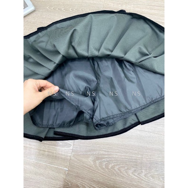 Chân váy nhung xếp ly X hàng QC | BigBuy360 - bigbuy360.vn