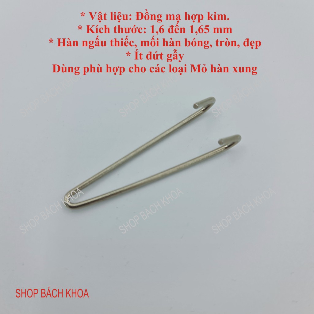 Mũi mỏ hàn xung bằng đồng mạ hợp kim, dày 1,6 mm, 100W. Dùng cho mỏ hàn xung Tiệp, BK, JOUSTMAX, Stanley, Đức.