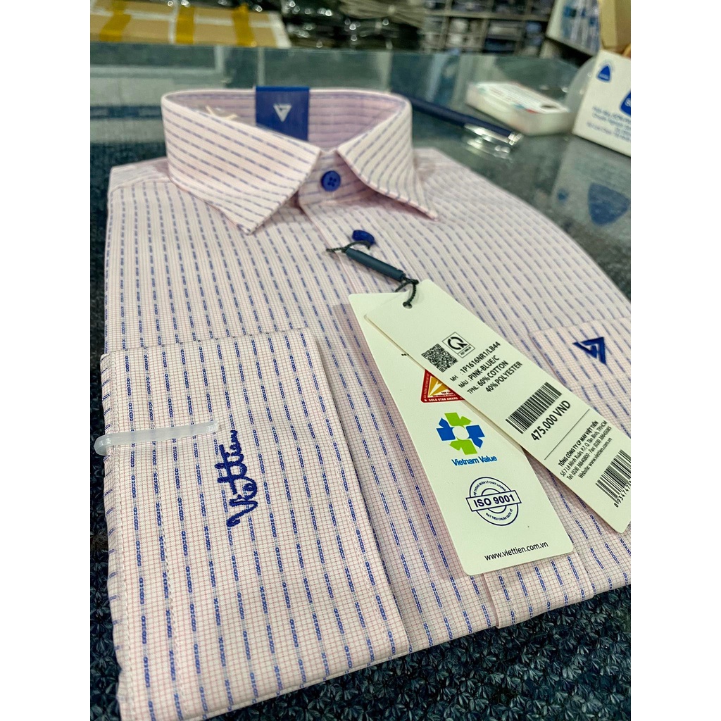 Áo sơ mi ngắn tay , dài tay Việt Tiến Chính Hãng 💖Freeship💖Áo sơ mi nam công sở cao cấp