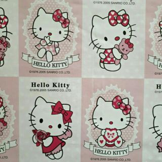 Giấy Dán Tường Kitty Ô Vuông Phong Cách Hàn Quốc