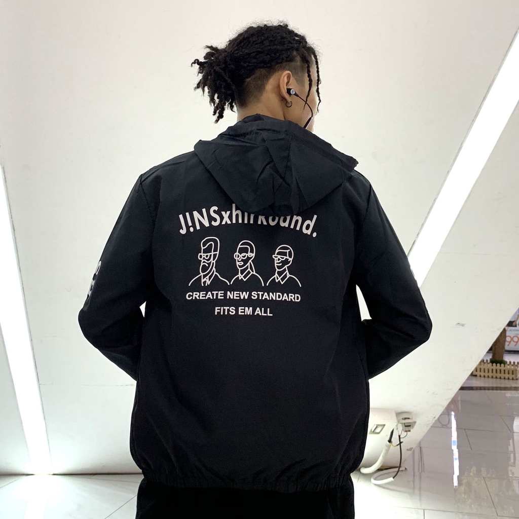 [Mã FASHIONMALLT4 giảm 15% tối đa 30K đơn 150k] Áo khoác dù nam MĐ A766 đen 2 lớp