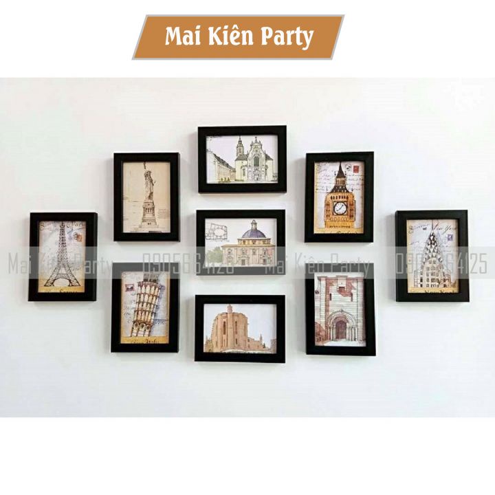 Khung Hình Khung Ảnh Mặt Kính 13x18 Để Bàn Đám Cưới, Kích Thước 15x21, Khung Ảnh Treo Tường Dấu Đinh B6, Đa Năng - Có In