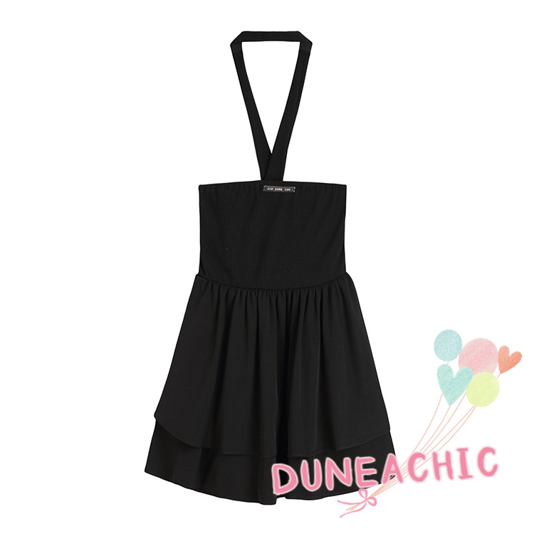 DUNEA Đầm Trễ Vai Xếp Ly Thắt Nơ Bướm Ngọt Ngào Nữ Tính