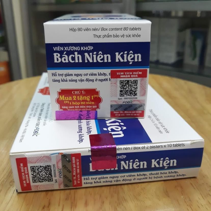 Bách Niên Kiện - Hỗ trợ giảm nguy cơ viêm khớp, thoái hóa khớp, tăng khả năng vận động ở người bị bệnh xương khớp- 80v