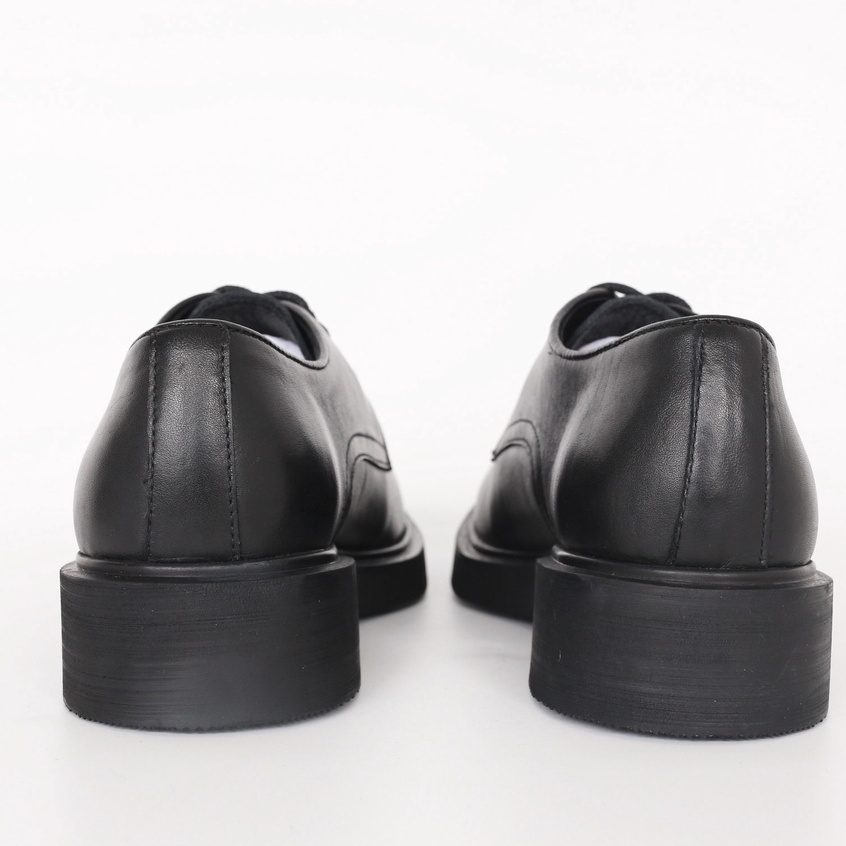 Giày Derby  Đen - giày tây tăng chiều cao , Đã May ( Khâu) Đế, kiểu dáng Modern derby cho nam , Mẫu Thời Trang