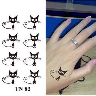 [MUA 1 TẶNG 1] Hình Xăm Dán Con Mèo- Nhiều mẫu
