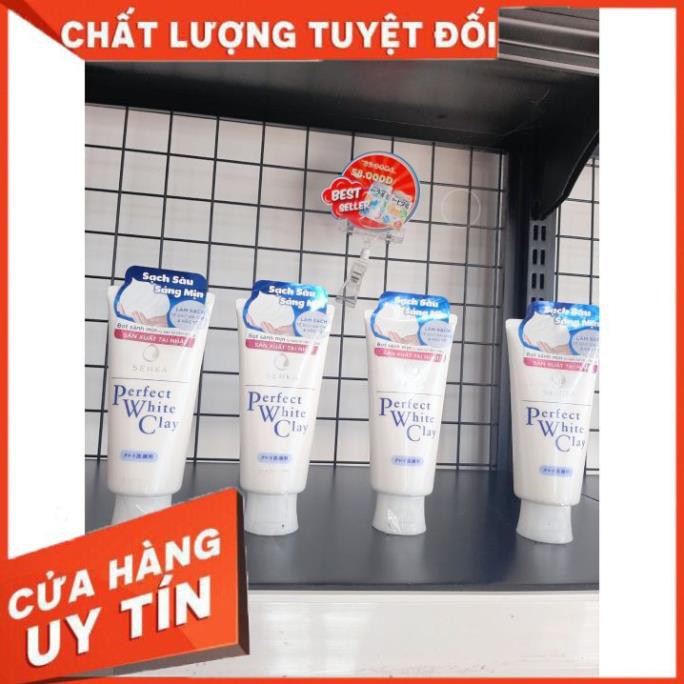 Sửa rửa mặt Senka CHÍNH HÃNG  Sữa rửa mặt đất sét Perfect Whip Clay loại bỏ tế bào chết, cho làn da sáng rạng rỡ