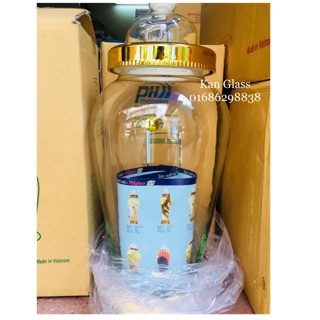 Bình Ngâm Sâm Thủy Tinh 12L Van [Hàng Có Sẵn]