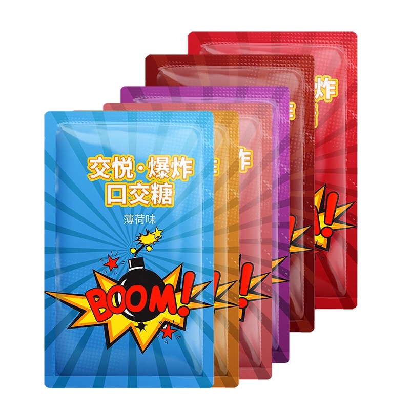 Kẹo nổ bạc hà, dâu