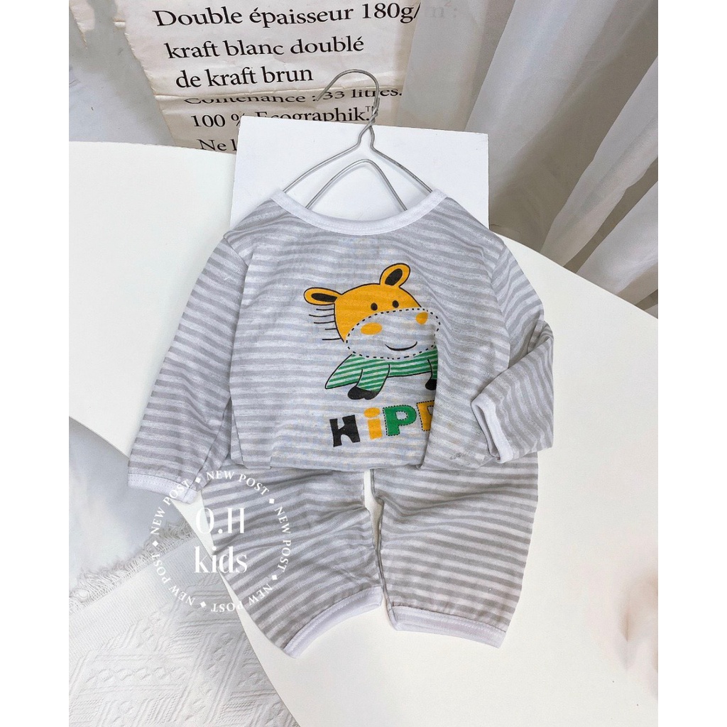 Bộ Cotton Giấy Dài Tay Cho Bé 4-15Kg