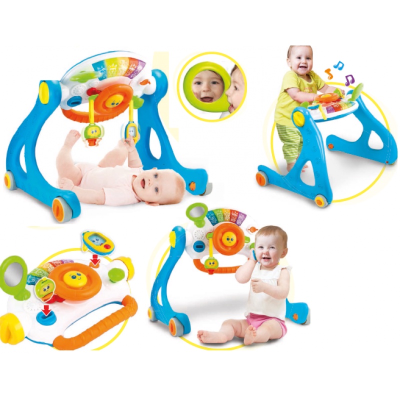 (Hàng chính hãng) Kệ chữ A 5in1 Winfun 0846 phát nhạc - kết hợp bàn tập đứng, xe tập đi cho bé