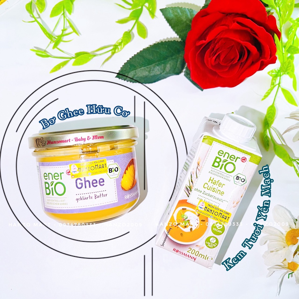 Bơ Ghee hữu cơ cho bé ăn dặm DM Ener Bio 180g nội địa Đức