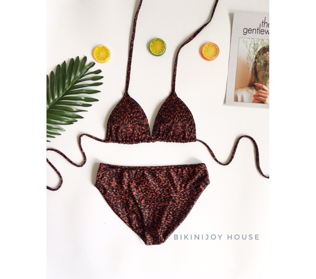 Bikini đồ bơi nữ mẫu mới hoạ tiết da beo