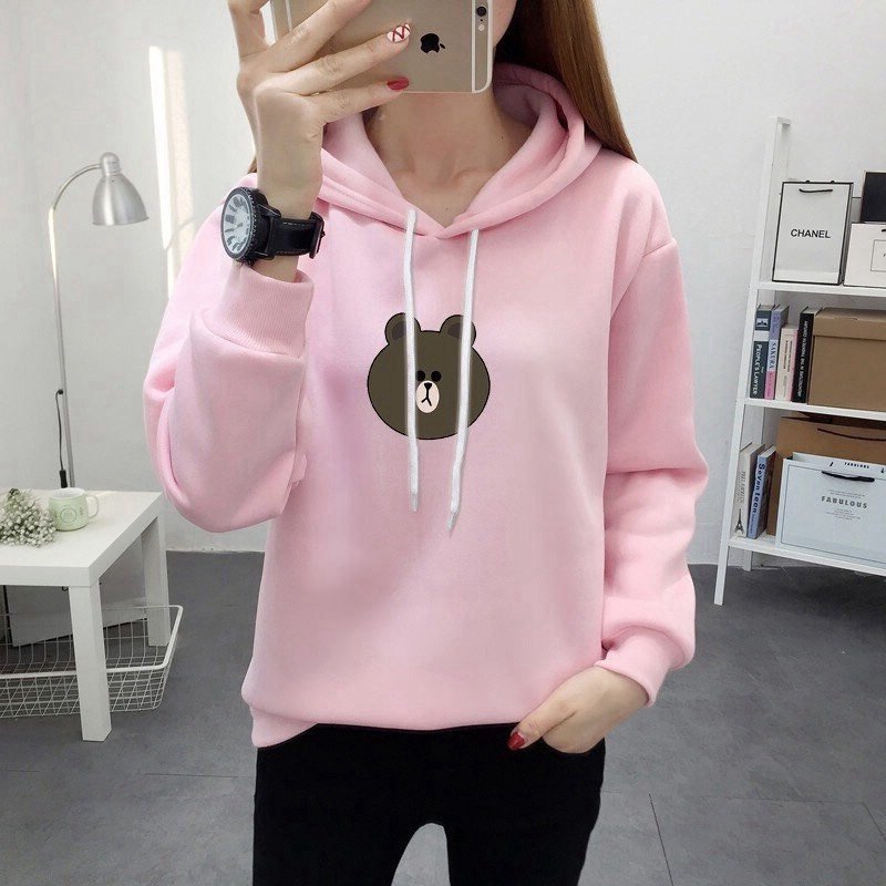 Áo hoodies form to y hình CÓ MŨ cực xinh thời trang hàn quốc cho các bạn trẻ THỜI TRANG KOKO MI