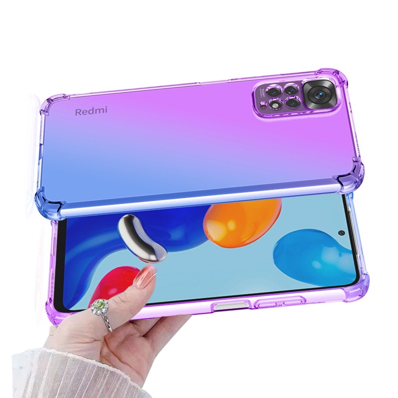 Ốp Điện Thoại Túi Khí Chống Rơi Màu Gradient Cho Redmi Note 11 Pro 5G 11S Redmi11 4G 10 Prime K50 K40