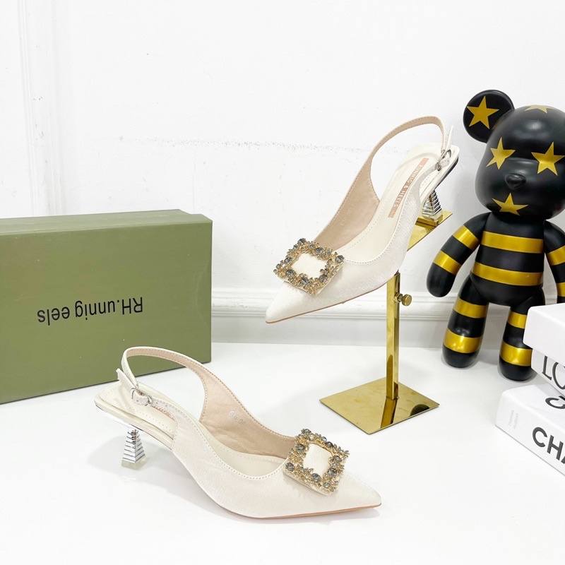 Sandal tag khoá đá gót nhọn hàng quảng châu