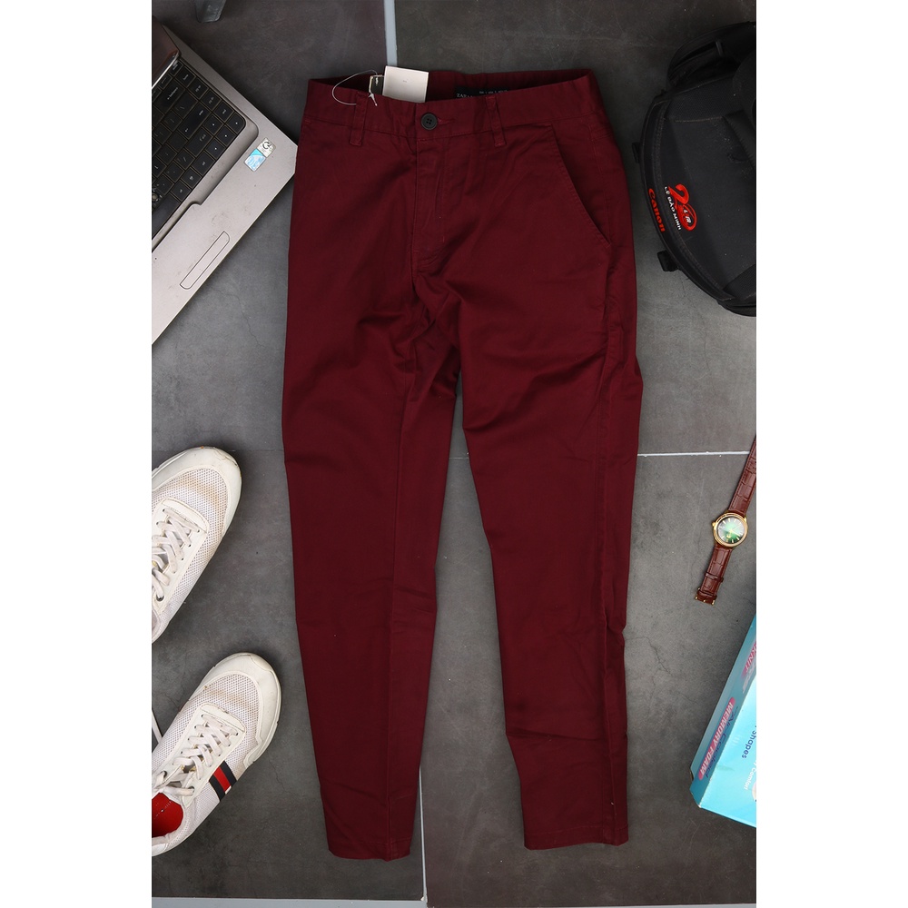 Sale quần kaki FORM TO dáng slimfit vải co giãn mềm mịn
