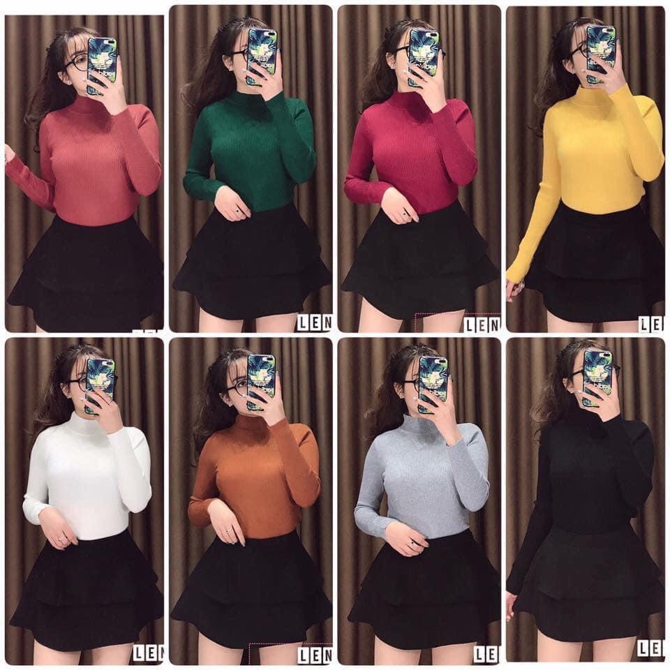 Áo Len Nữ Cổ 3 p Phân, Áo Len Tăm Hàng Quảng Châu Loại 1 Len Mềm Pha Lông Mịn