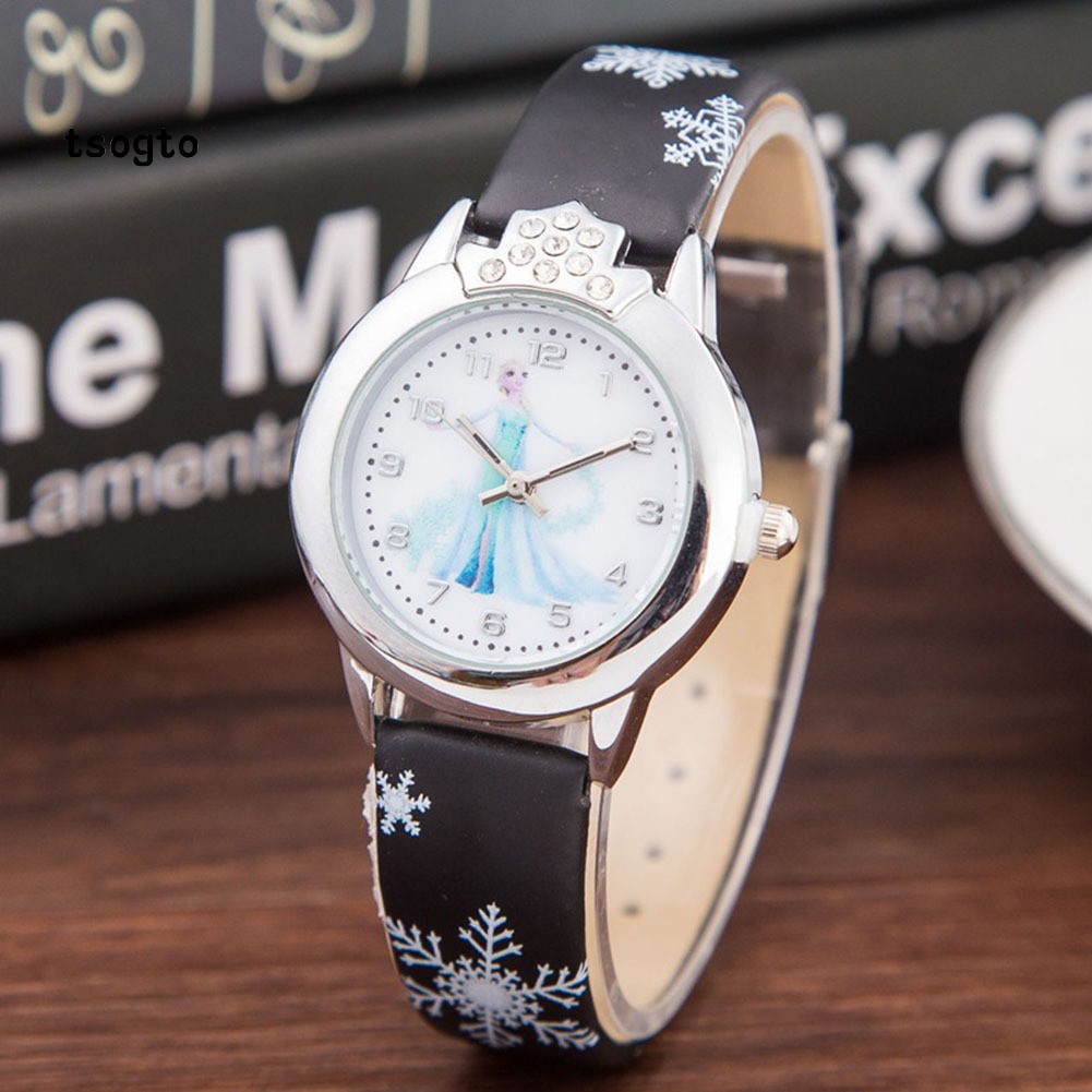 Đồng Hồ Dây Giả Da Đính Đá Hình Công Chúa Băng Giá Cho Bé | BigBuy360 - bigbuy360.vn