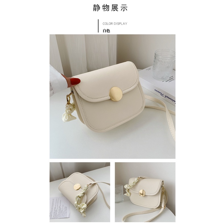 Túi xách nữ giá rẻ đeo chéo khóa tròn phối nơ Superbag668 261