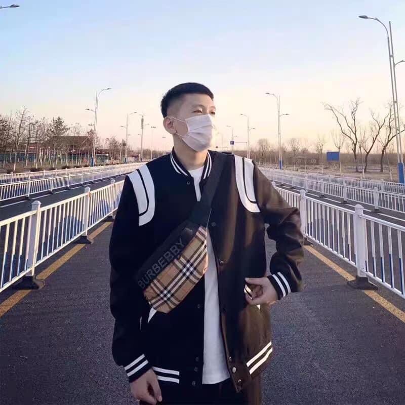 Khoác Bomber Viền Cổ Phối Vạch Nam Nữ Uniex Dáng Rộng Uzzlang Hàn Quốc Ovesize