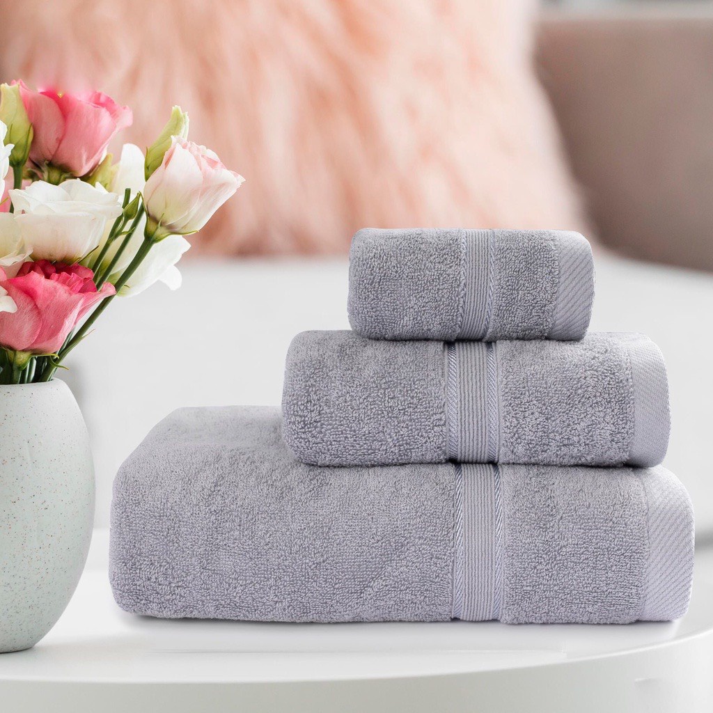 Khăn tắm khăn gội khăn mặt LOTUS TOWEL 100% Cotton mềm mại, thấm hút, kháng khuẩn
