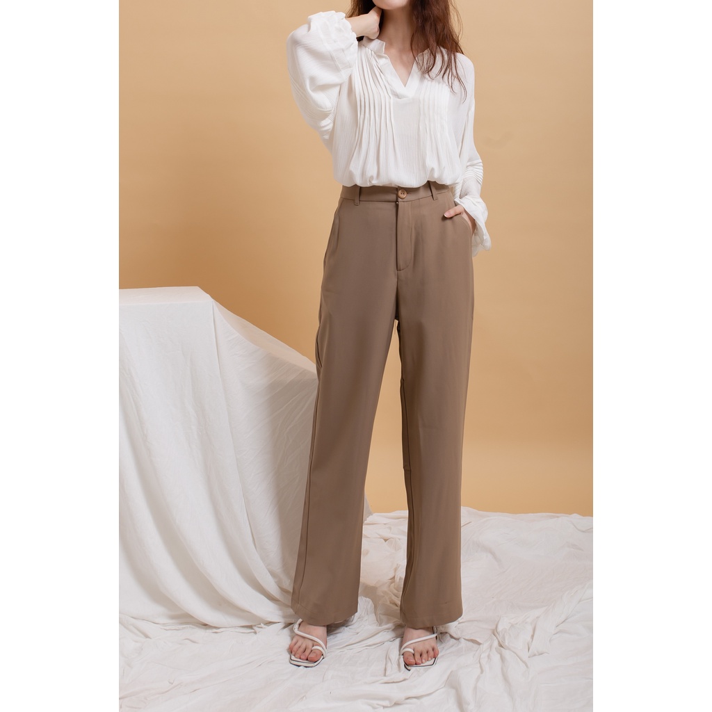 [26Studio] Áo sơ mi vải đũi Silvia top