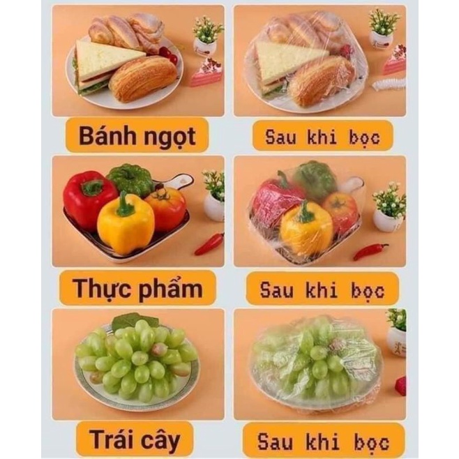 Túi 100 màng bọc thực phẩm co giãn hình túi gấu