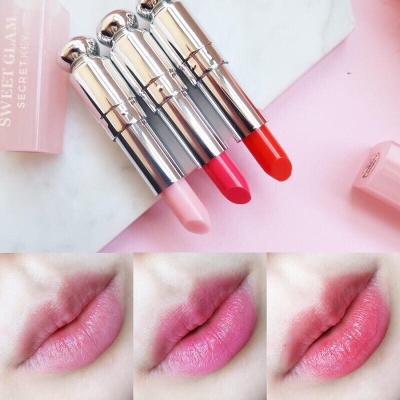 Set 3 Cây Son Dưỡng Secret Key Sweet Glam Tint 1.6g