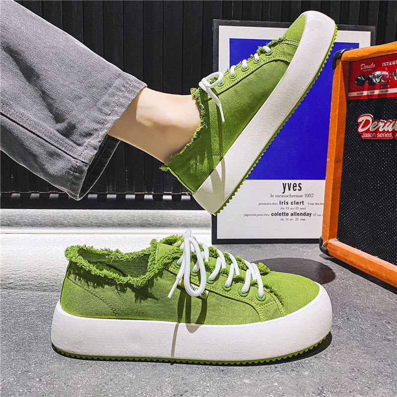 Giày Thể Thao Canvas Cổ Thấp Thời Trang Thu Đông Dễ Phối Đồ Cho Nam Size 39-44