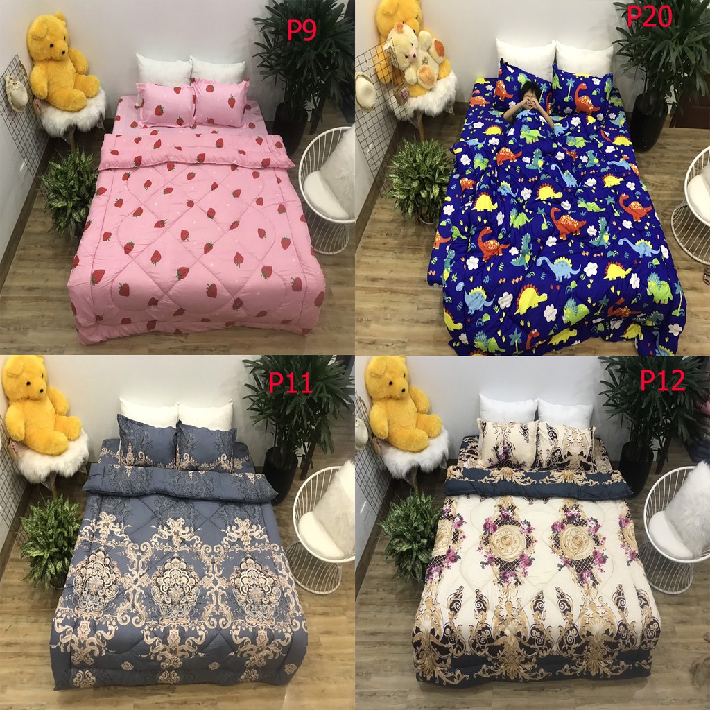 Trọn bộ 5 món ga gối chăn phao cotton poly nhiều mẫu 2019( được chọn mẫu nhé Khách) | BigBuy360 - bigbuy360.vn