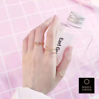 Set 5 nhẫn bạc nữ đơn giản