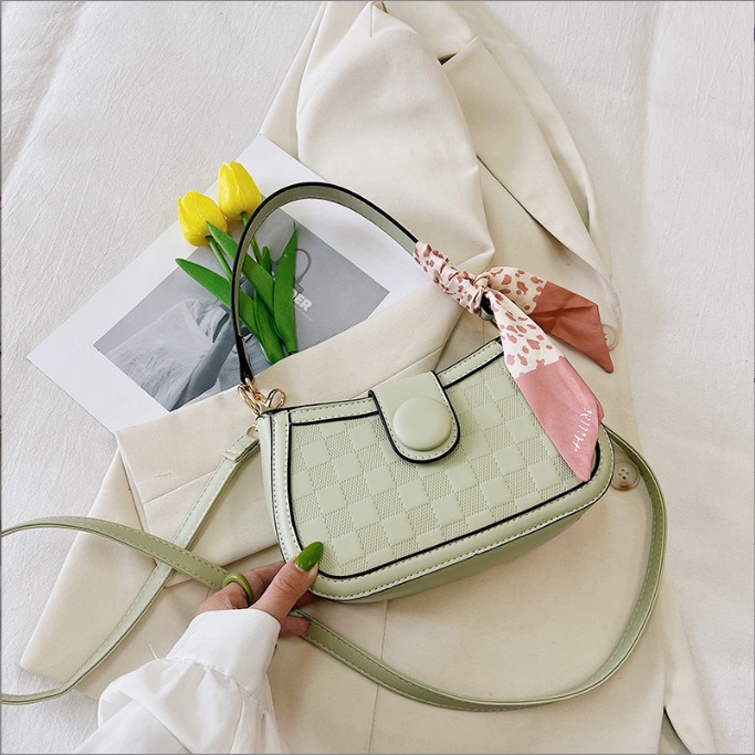 Túi xách nữ đeo vai caro (kèm khăn) hot trend 2023 BAG U CAV25