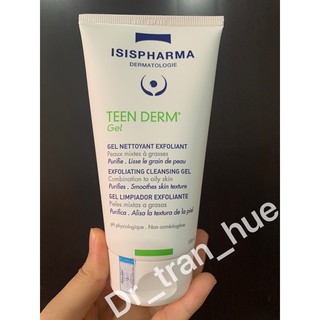 [CHÍNH HÃNG] [ GIÁ SỈ] TEEN DERM GEL ISIS PHARMA - Gel rửa mặt giảm nhờn, ngừa mụn date 2027