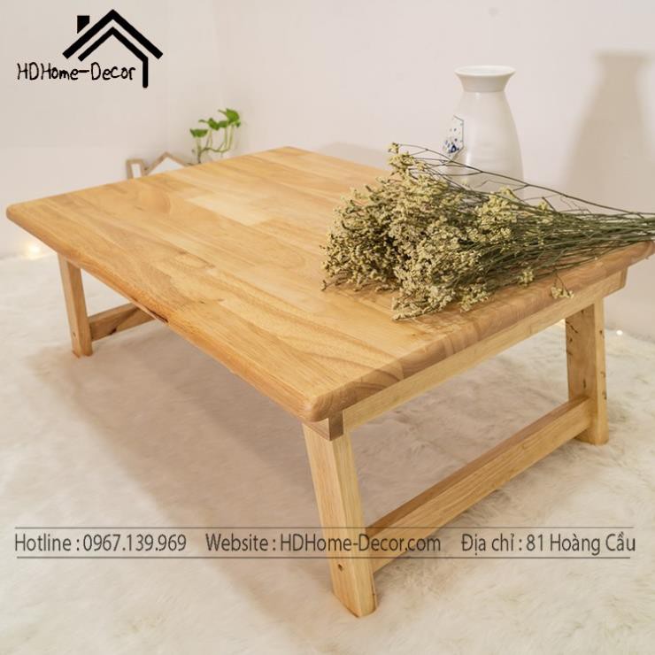 ☀️FREESHIP☀️ Bàn gấp chân thang kiểu nhật Hd home - Hàng VNKX gỗ cao su chắc chắn , bền đẹp
