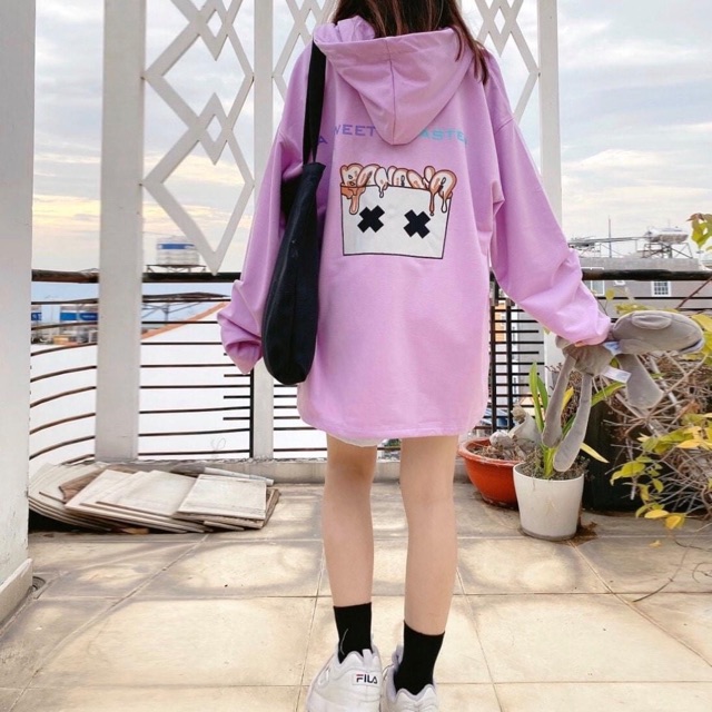 Áo Hoodie Zip A SWEET DIASTER/Áo Khoác Tay Dài Dây Kéo Ảnh Thật