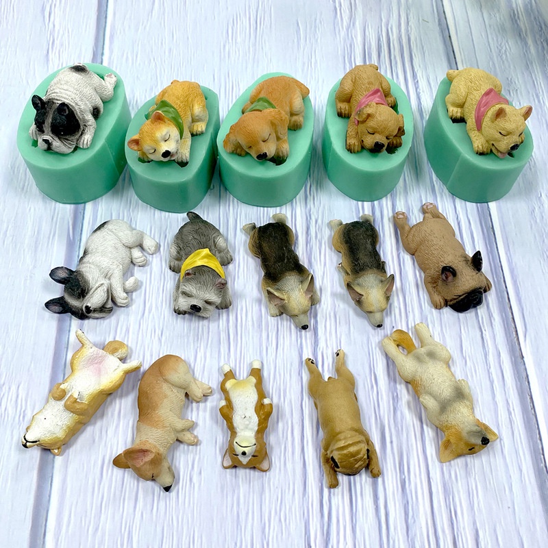 Khuôn Silicone Làm Bánh Hình Chó Corgi Đáng Yêu