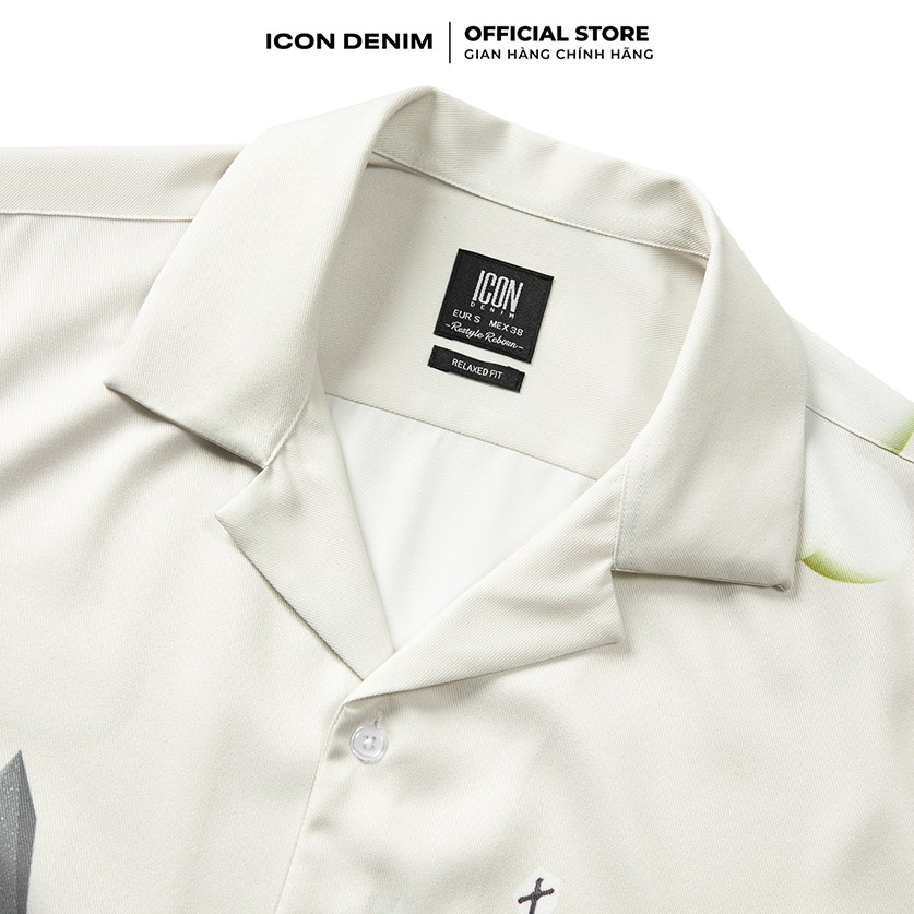 Áo Sơ Mi Tay Ngắn Họa Tiết ICON DENIM Duc Ba Church Landscape Phom Xuông Vải Dệt Chéo Mát Mẻ Ít Nhăn | BigBuy360 - bigbuy360.vn