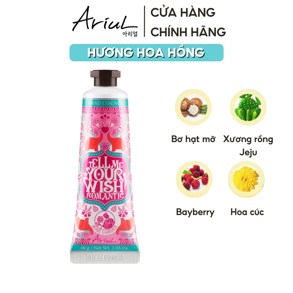 Kem dưỡng da tay ARIUL Tell Me Your Wish Hand Essence 30ml - Romantic